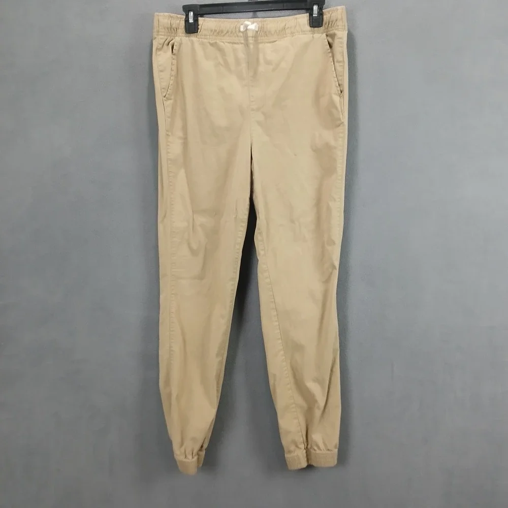 Place Jogger Pants Youth 16 Husky Beige Stretch Classic Fit Drawstring‎ Waist